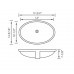 DAX Ceramic Oval Single Bowl Undermount Bathroom Sink  Ivory Finish  17-3/4 x 14-5/16 x 7-7/8 Inches (BSN-205B-I) - B07DW6K3GS